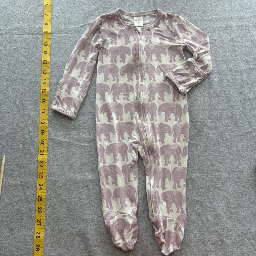 Boutique Kate Quinn Long Sleeve Sleeper One-Piece Organic Cotton 6-9M Pink